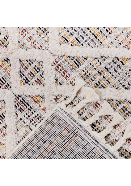 Terazzo Cream Makine Halısı - Bej - 80X150 cm
