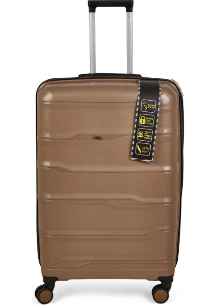 Pp Büyük Boy Valiz - Altın - 77X45X32 cm