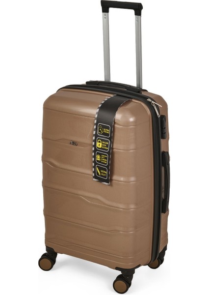 Pp Orta Boy Valiz - Altın - 68X37X27 cm modelleri