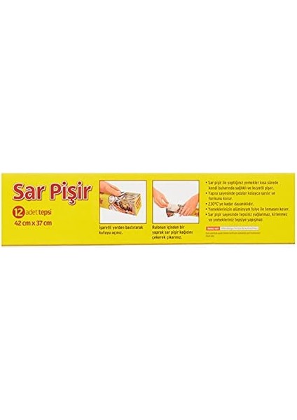 Sar Pişir Tepsi Boyutunda 12 Adet