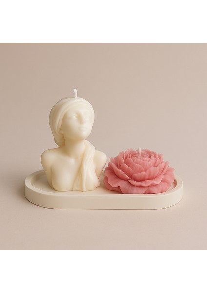 El Yapımı Kokulu Gül Mum – Romantik & Dekoratif Tasarım