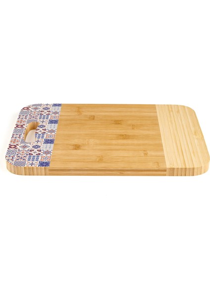 Desenli Bambu Kesme Tahtası - Bej - 36X25,5 cm modelleri