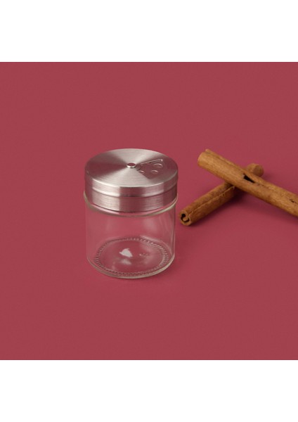 Cam Baharatlık - Gri / Şeffaf - 5,5 cm