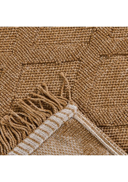 Soft Ruut Rutenna Halı - Bej - 80X150 cm