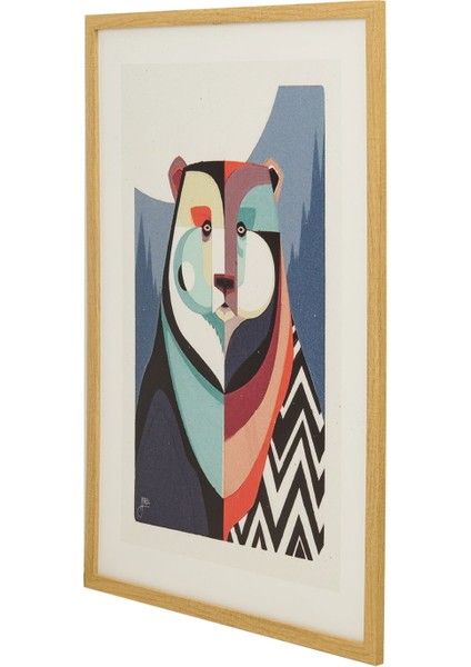 Bear Tablo - Renkli - 50X70 cm