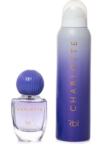 Charlotte Edp Deodorant ve Parfüm Seti - Mor - 50 ml + 150 ml