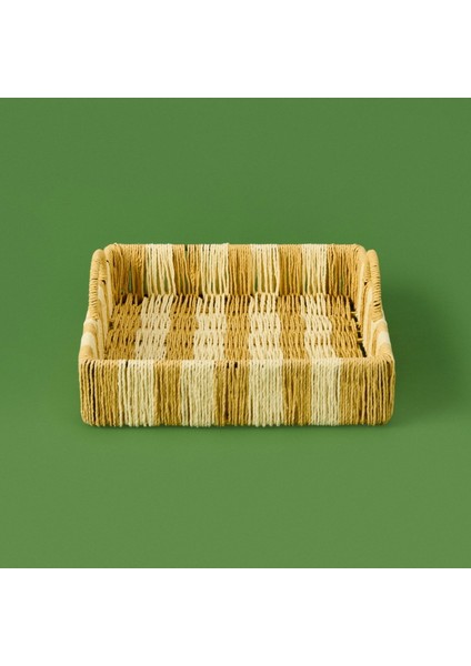 Acerra Dekoratif Tepsi - Turuncu / Krem - 22X22X5 cm modelleri