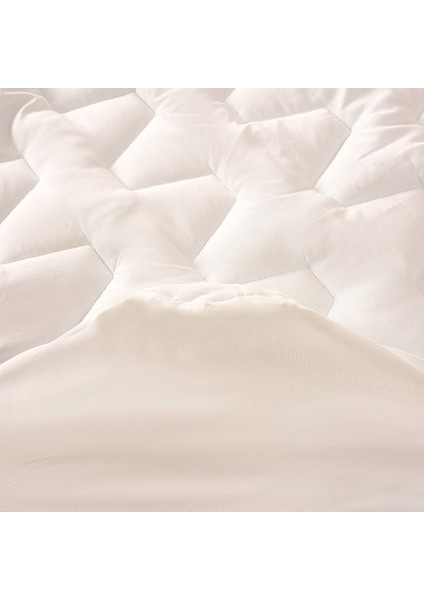 Fitted Kapitoneli Çift Kişilik Uyku Pedi - Beyaz - 160X200 cm