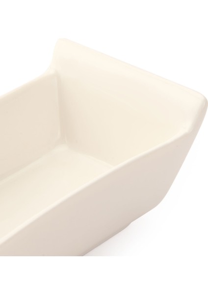Porselen Vagon Servis Kasesi - Beyaz - 11X7 cm