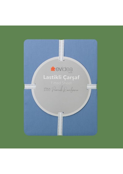 Soft Basic Çift Kişilik Lastikli Çarşaf - Mavi - 160X200 cm