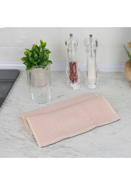 Soft Waffle Mutfak Havlusu - Pembe - 30X50 cm modelleri