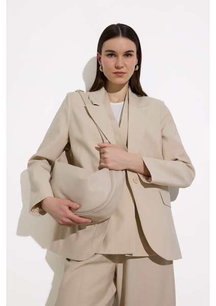 Yeni Sezon Kruvaze Yaka Cepli Blazer Ceket
