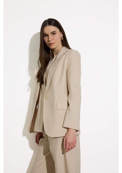 Yeni Sezon Kruvaze Yaka Cepli Blazer Ceket modelleri