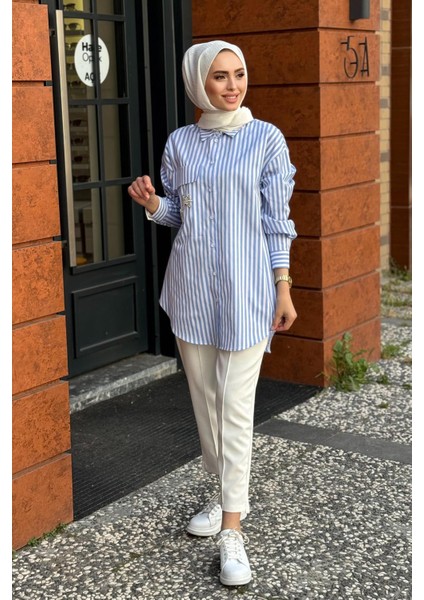 Nurcan Çetin Tunik 25234 Mavi