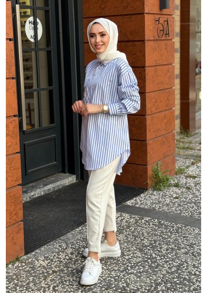 Nurcan Çetin Tunik 25234 Mavi