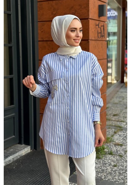 Nurcan Çetin Tunik 25234 Mavi