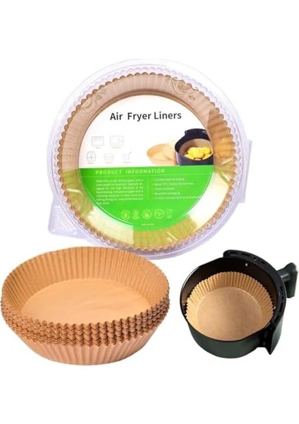 Adet Yuvarlak Hava Fritözü Airfrayer Tek Kullanımlık Parşömen Kağıdı - 20 cm