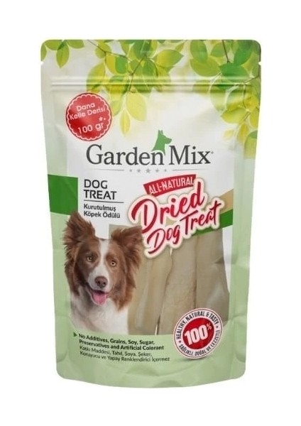 Garden Mix Kurutulmuş Dana Kelle Derisi Köpek Ödül Maması 100 gr