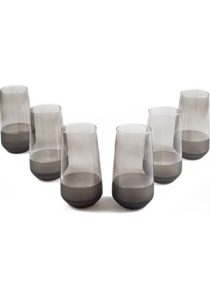 Matte 6'lı Bardak - Füme - 520 ml
