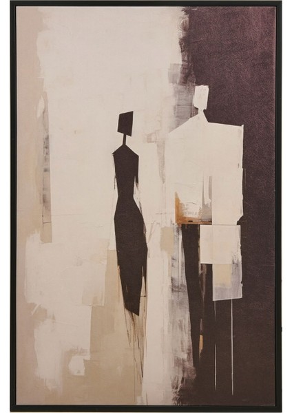 Contraste Tablo - Bej / Siyah - 90X60 cm fiyatları