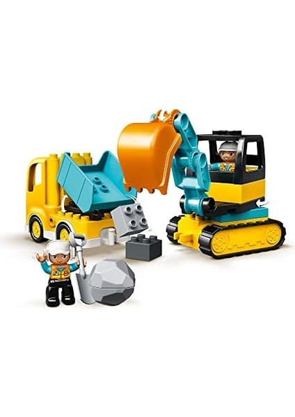 Duplo Inşaat Kamyon ve Paletli Kazıcı 10931-2 Yaş ve Üzeri Çocuklar Için Kazıcı ve Damperli Kamyon Içeren Eğitici Yapım Seti (20 Parça) fiyatları