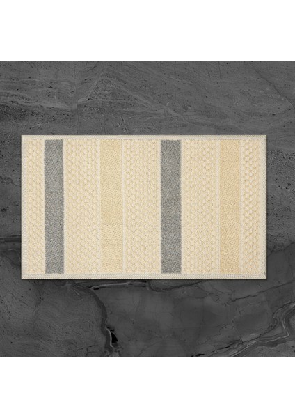 Frodo Natürel 2'li Banyo Paspası - Antrasit - 60X100 cm + 50X60 cm