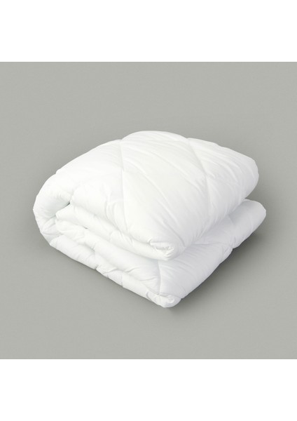 Soft Çift Kişilik Microfiber Yorgan - Beyaz - 195X215 cm