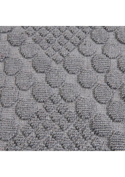 Soft Kağan 2'li Banyo Paspası - Gri - 60X100 cm + 50X60 cm