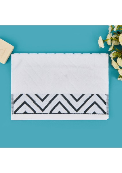 Wave El Havlusu - Beyaz - 30X40 cm