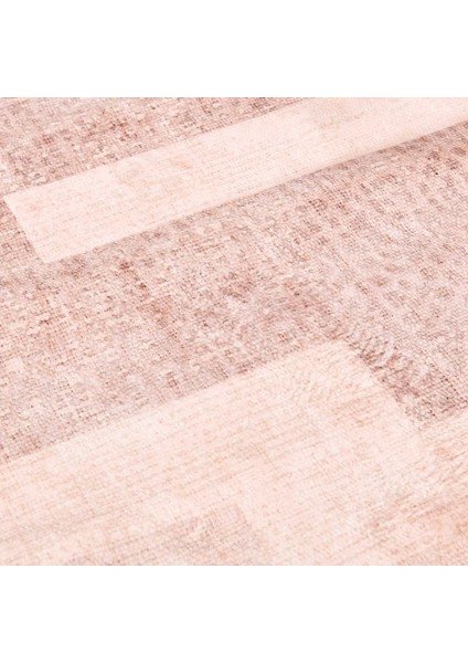 Kadife Patchwork Halı - Bej - 120X180 cm