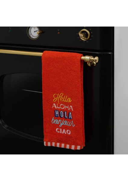 Soft Hola Mutfak Havlusu - Turuncu - 40X66 cm