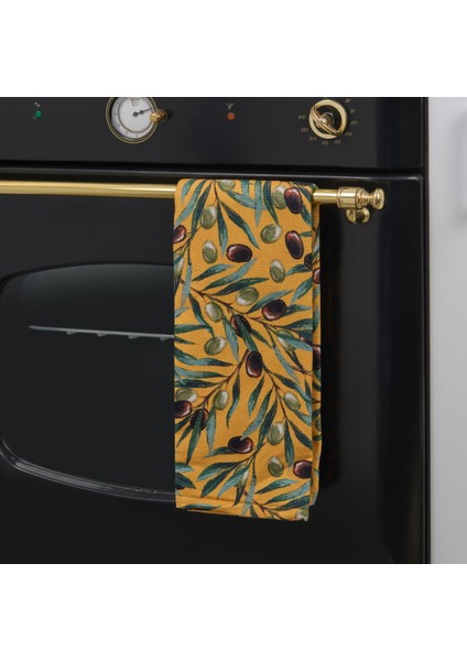 Soft Olive Mutfak Havlusu - Hardal - 40X66 cm