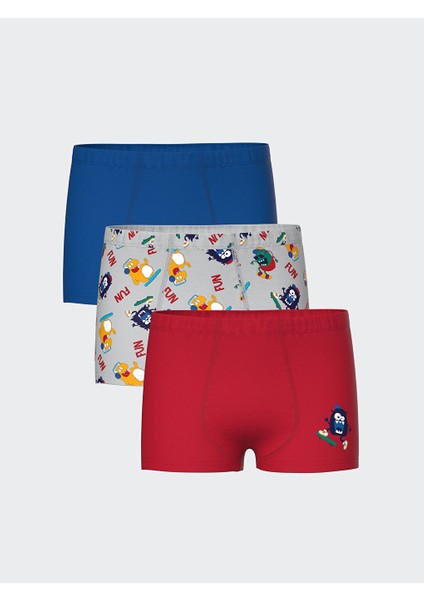 Yeni Sezon Baskili Erkek Cocuk Boxer 3'lu - S5DB47Z4