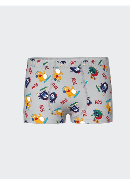 Yeni Sezon Baskili Erkek Cocuk Boxer 3'lu - S5DB47Z4