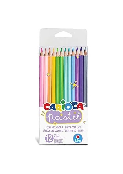 Pastel Renk Kuru Boya Kalemi 12'li