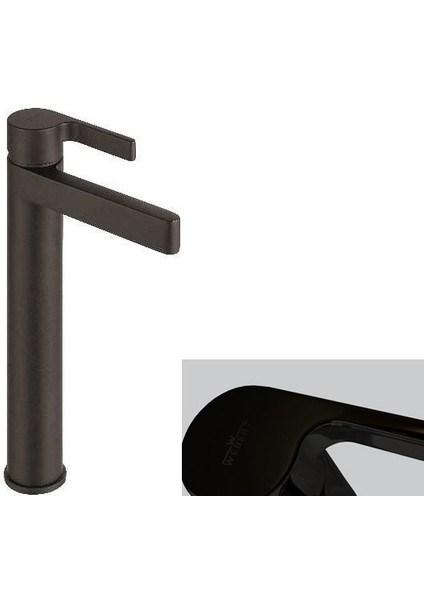 Italyan Webert -Do Re Mi Yüksek Lavabo Bataryası Mat Siyah Sifon Kumandalı