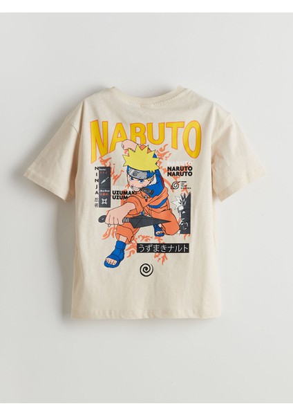 Yeni Sezon Bisiklet Yaka Naruto Baskili Erkek Cocuk Tisort - S5DQ96Z4