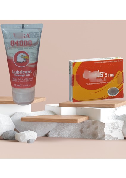CÎALIŞ_5MG 28'li Tablet + Vîga Jel 50 ml ( Su Bazlı Kayganlastırıçı ) 2'li Set %100 Orjınal Performans Takvıye Geçıktırıcı Hapı Guç Istek Kuvvet Arttırıçi VIAGRÂ_CÎALIŞ_VÎEGRÂ_LIFTÂ_PONIRY_100MG_5MG