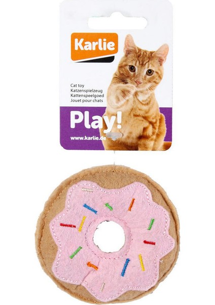 Peluş Kedi Oyuncağı 7,5 cm Çörek Pembe Ferrg