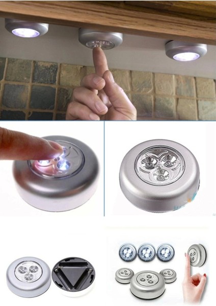 Kablosuz Spot Dokunmatik Lamba (3 Adet) indirimleri