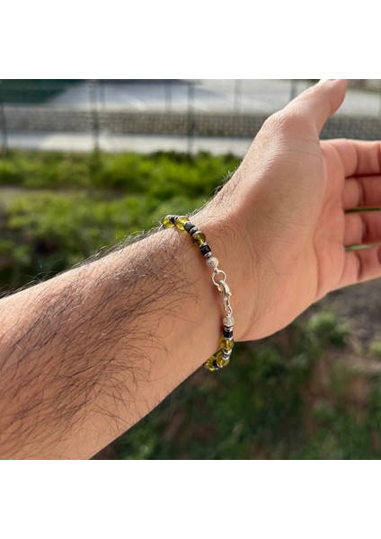 Zebercet, Kan, Hematit, Gümüş Bileklik - Flavio Green Bileklik - Tasarım Bileklik 4mm 6mm Ayarlanabilir fiyatları