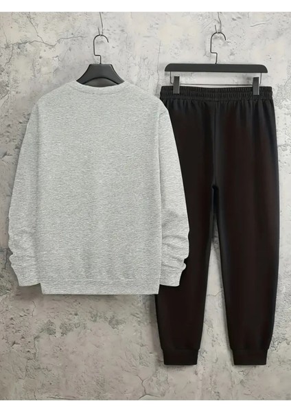 Eşofman Takımı Panter Baskılı Unisex Kışlık Kalın Pamuklu Sweatshirt ve Eşofman Altı 2' Li Set fiyatları