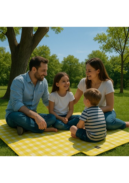 Pinteres Piknik Örtüsü 200X150 cm Su Geçirmez Çift Katlı Kamp ve Plaj Örtüsü