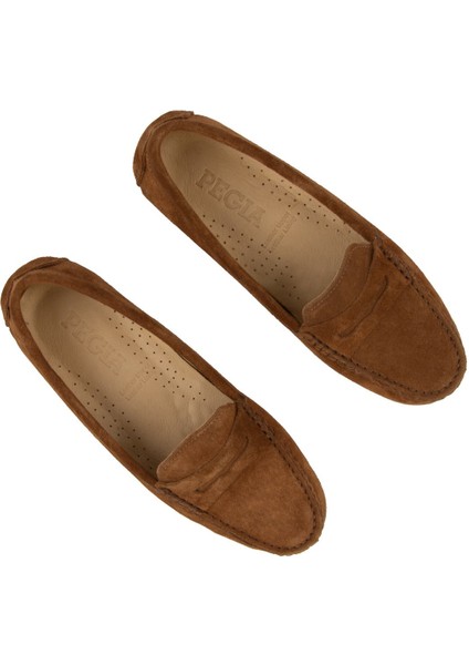Hakiki Süet Kadın Loafer Ayakkabı 700907