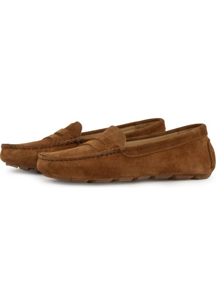 Hakiki Süet Kadın Loafer Ayakkabı 700907