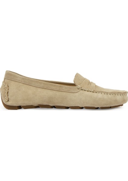 Hakiki Süet Kadın Loafer Ayakkabı 700907