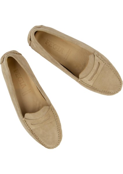 Hakiki Süet Kadın Loafer Ayakkabı 700907