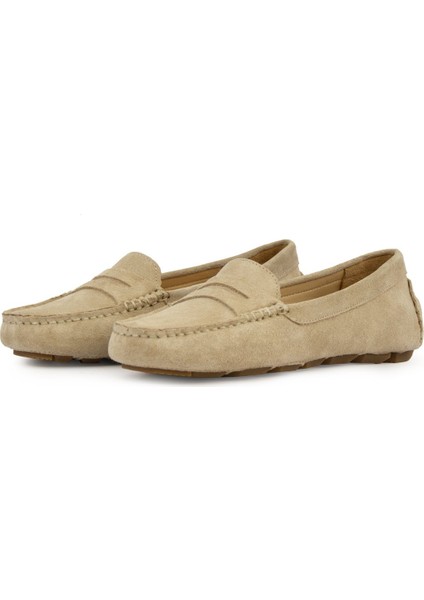 Hakiki Süet Kadın Loafer Ayakkabı 700907