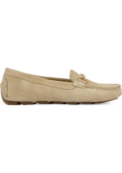 Hakiki Süet Kadın Tokalı Loafer 700914