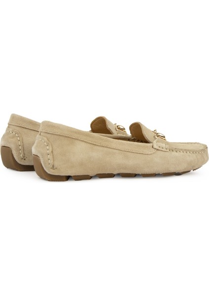 Hakiki Süet Kadın Tokalı Loafer 700914